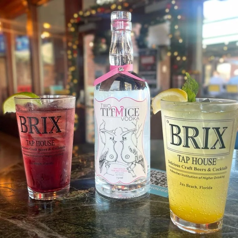 Brix Tap House cocktails with Two Titmice Vodka