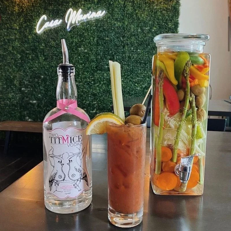 Casa Marina bar with Two Titmice Bloody Mary
